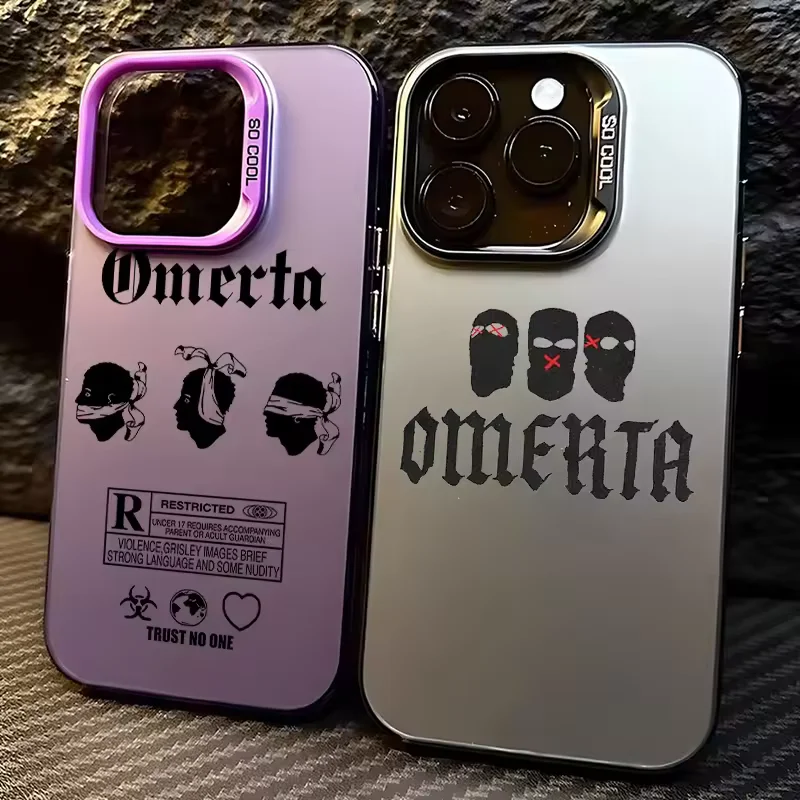 French Hip-Hop Maes Omerta Matte Transparent For iPhone Case 16 15 14 13 12 11 Pro XR XS Max 7 8 Plus Anti-Drop Phone Y2K Cover