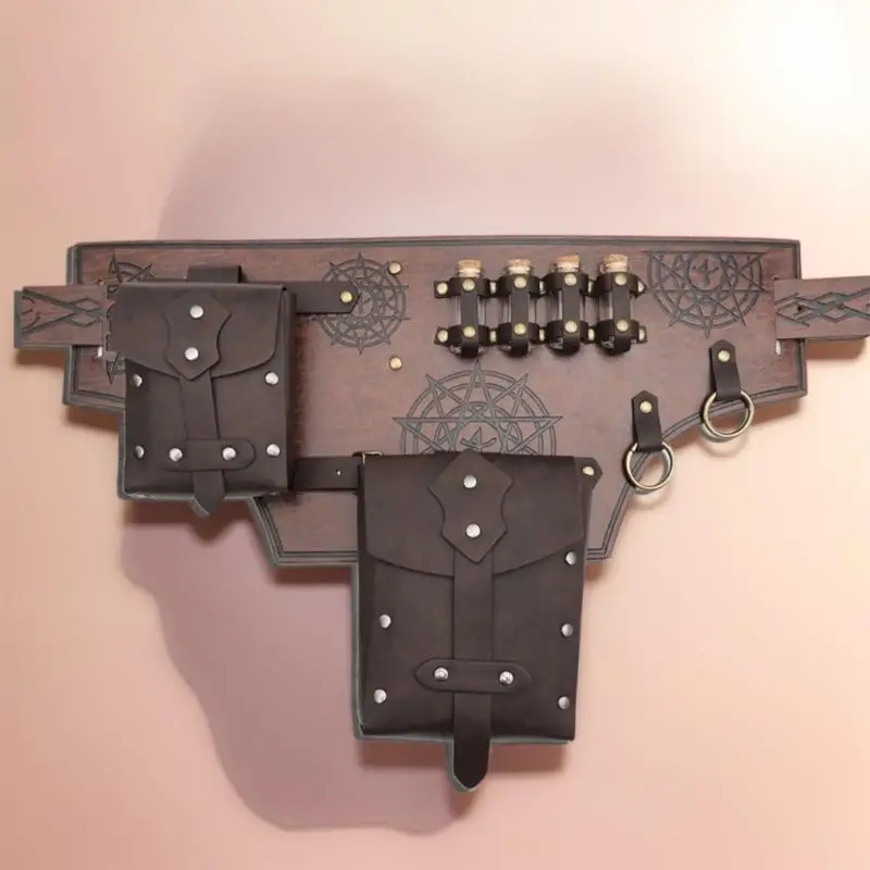 652F حزام منقوش حزام القرون الوسطى حزام متقن لزي LARP والاحتفالات للحفلات التنكرية والملابس اليومية