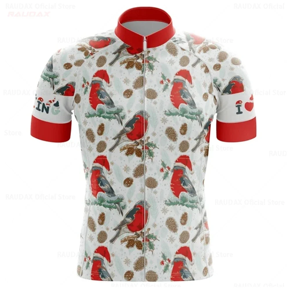 Christmas Cycling Jersey Men Cycling Clothing Fun Santa Claus Ciclismo Mountain Bike Jersey Winter