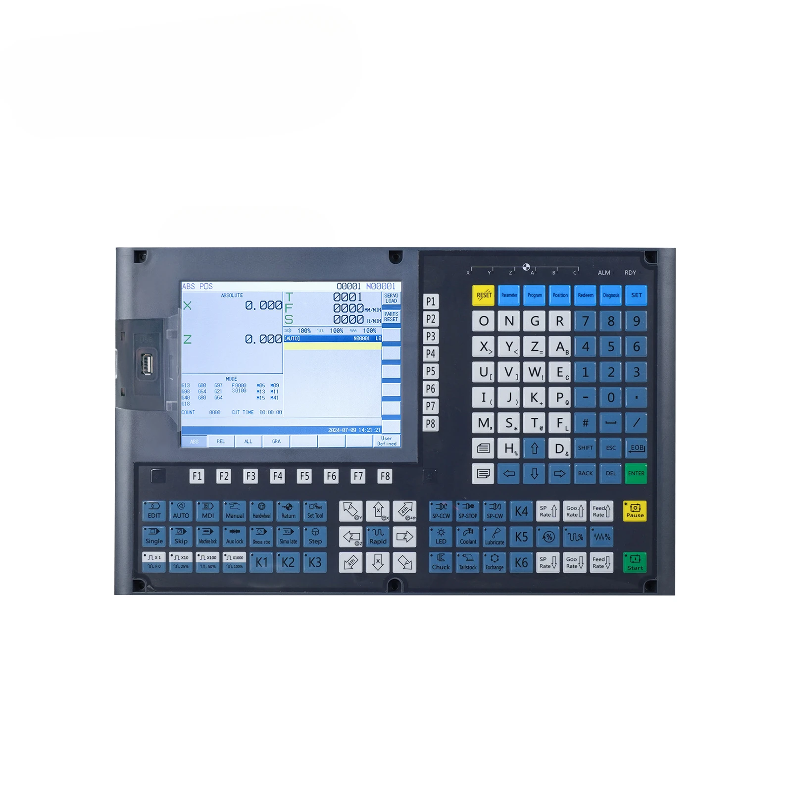 The latest CNC controller supports automatic tool change position feedback for lathe two axis CNC controller