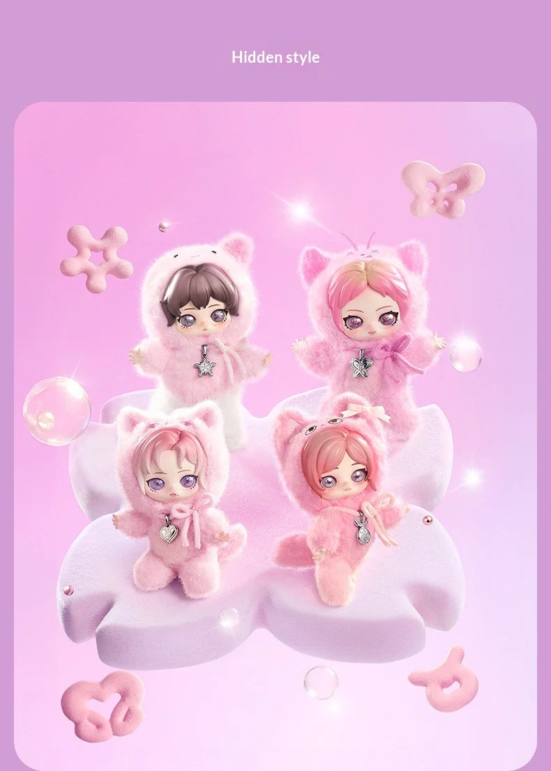 Original PopMart Aespa Fluffy Friends Serie Blindbox Weiche Puppe Schlüsselanhänger KPOP Idol Merch Niedliche Schreibtischdekoration Geschenk für Fans Spielzeug – Detail 23