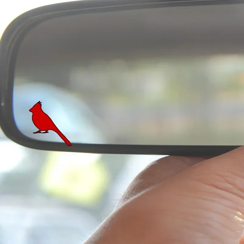 

2PCS Cardinal Mini Stickers - Small Car Rearview Mirror Decals, Waterproof Vinyl Sticker, Indoor & Outdoor Use
