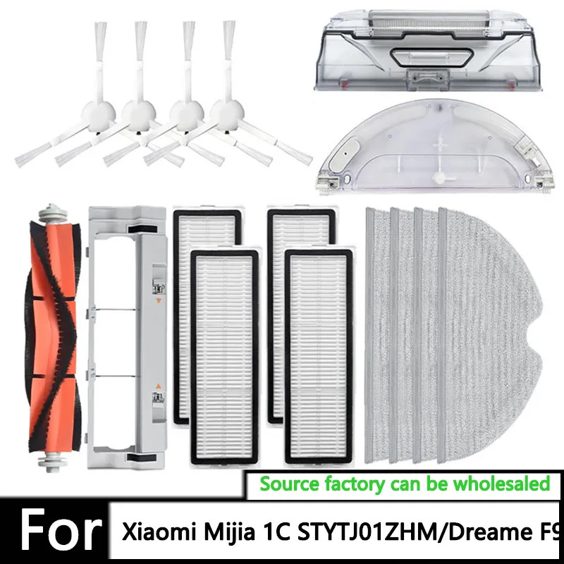 

For Xiaomi Mijia 1C 1T Mi Robot Vacuum Mop Dreame F9 Hepa Filter Main Side Brush Mop Cloth Robotic Vacuum Cleaner Accessories