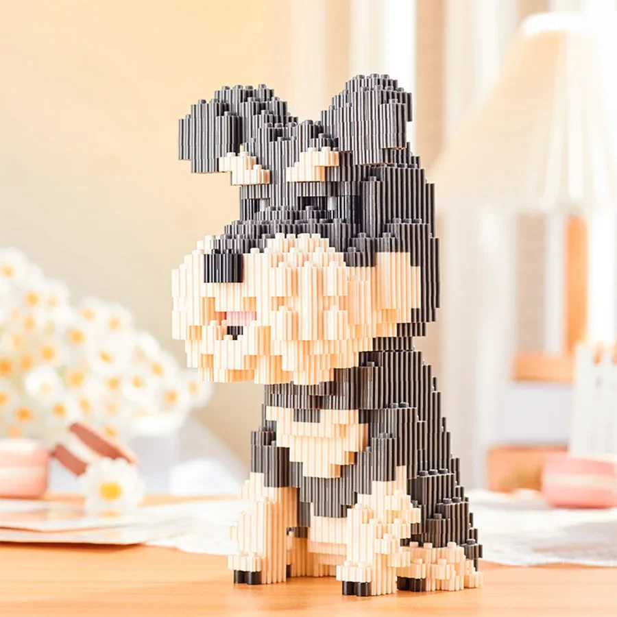 Schattige Puppy Bouwstenen Model Kit Hondenras Beeldje Set Creatieve DIY Puzzel Onderwijs Speelgoed Home Decor Cadeau voor Hondenliefhebbers