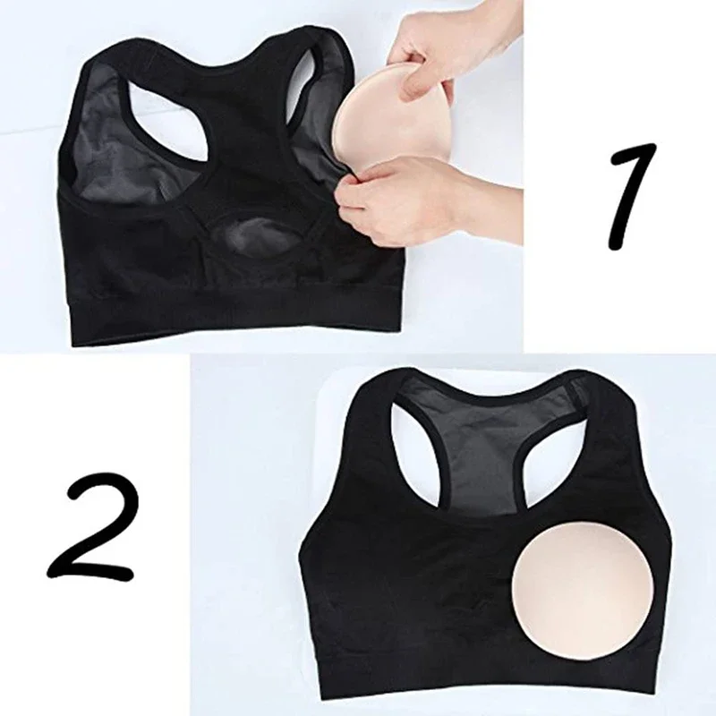 3 Pairs Triangle Shaped Bra Insert Pads for Women, Sewn Pads, Massage Dot, Breathable, Sports Bra, Dresses,