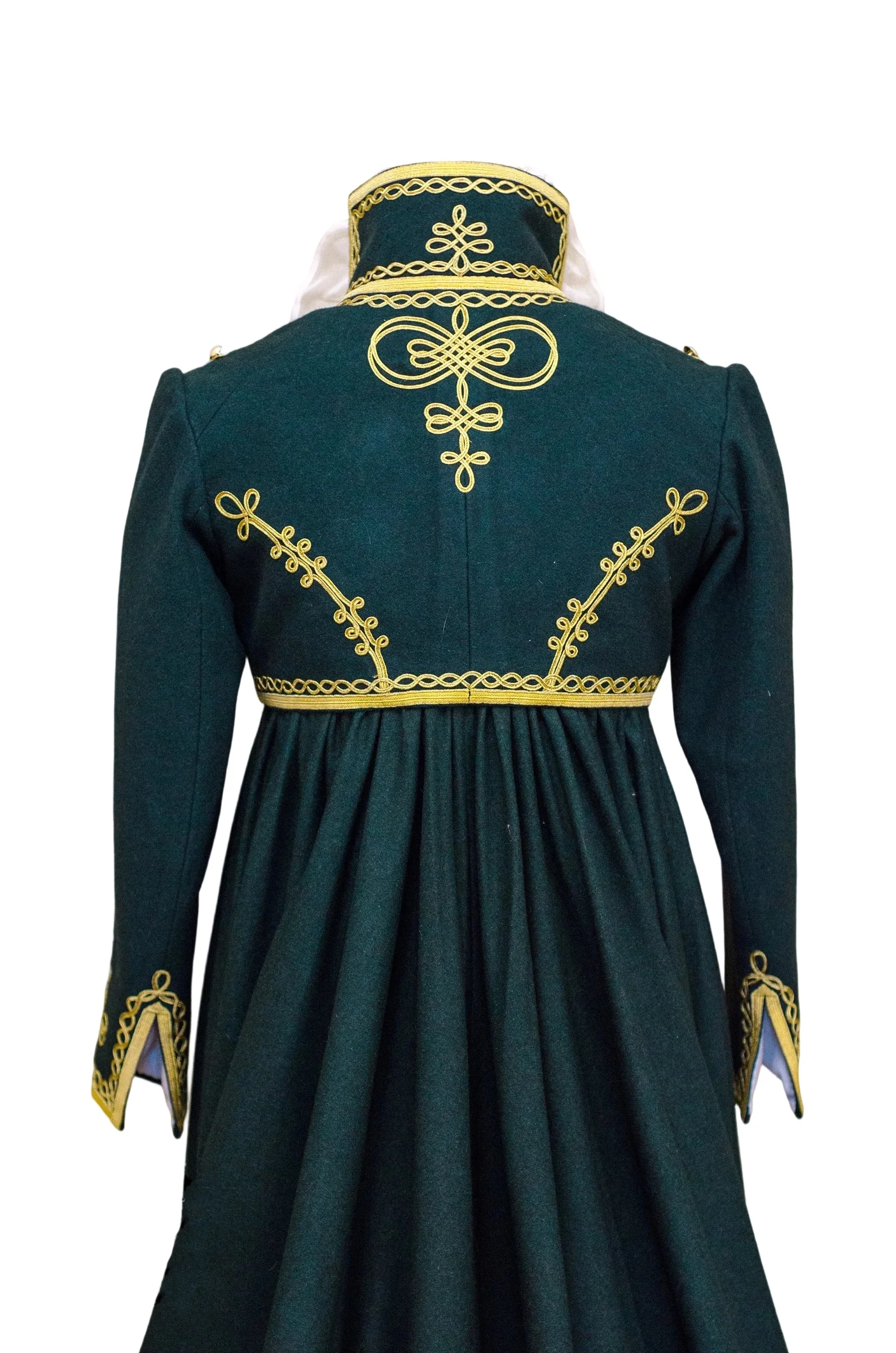 

Regency Spencer Riding Habit Costume Women Gothic Military Jacket Dress Suit Historical Drummer Parade Officers Ball Gown