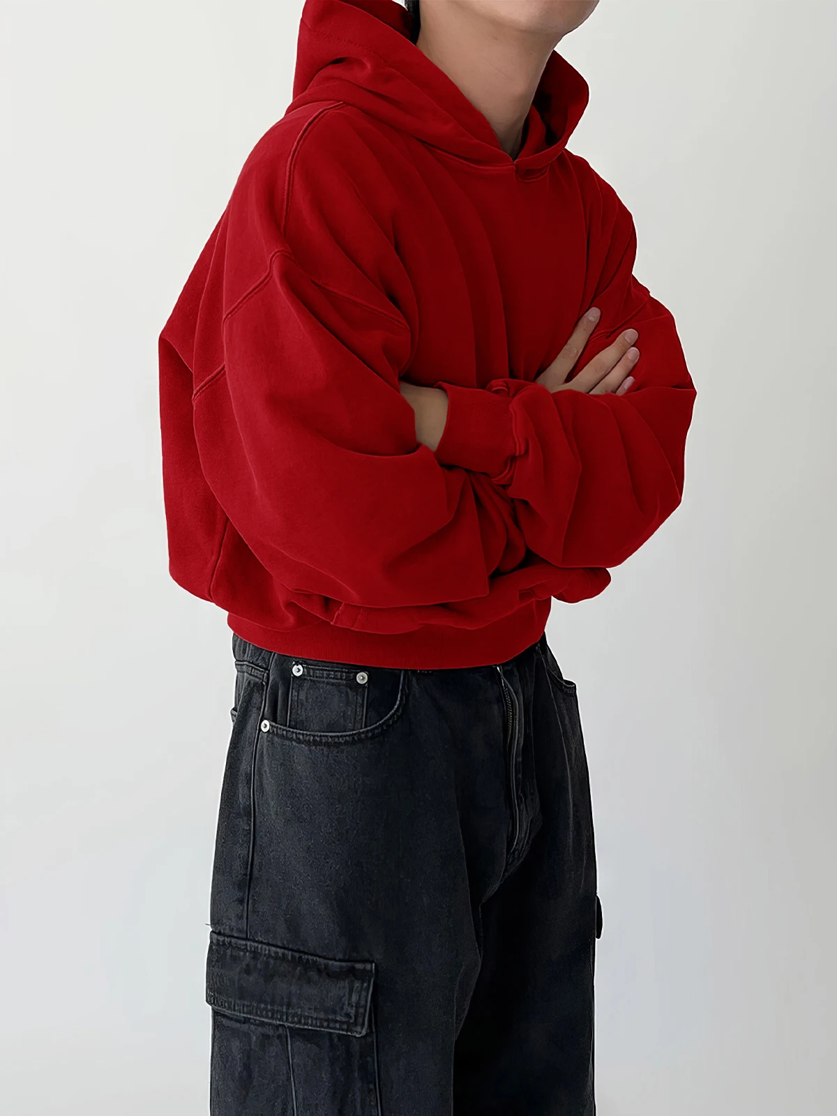 

Красная мужская толстовка с коротким рукавом в стиле китайского зодиака, весенне-осенняя, плотная, износостойкая, стильная повседневная верхняя одежда, бренд David&Meg