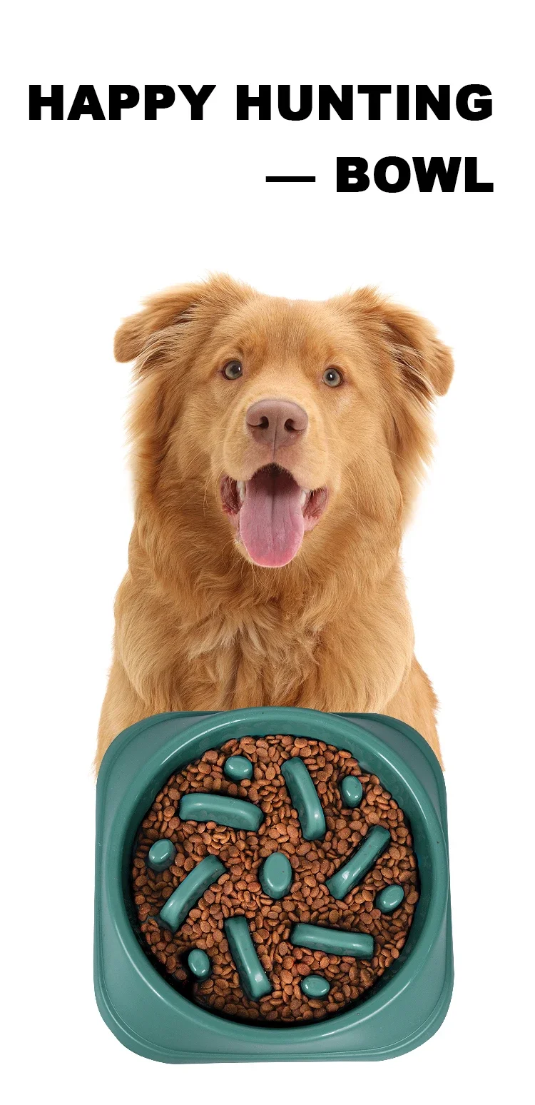 wholesale Modern Silicone Pet Slow Eating Dog Bowl Non-Slip Raised PP Slow Feeder Dog licking Bowl pet slow feeder bowl