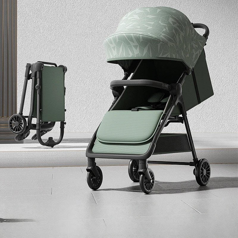 

High-profile Baby Stroller - Lightweight and Foldable Children's Four-wheel Stroller - Pocket Baby Stroller