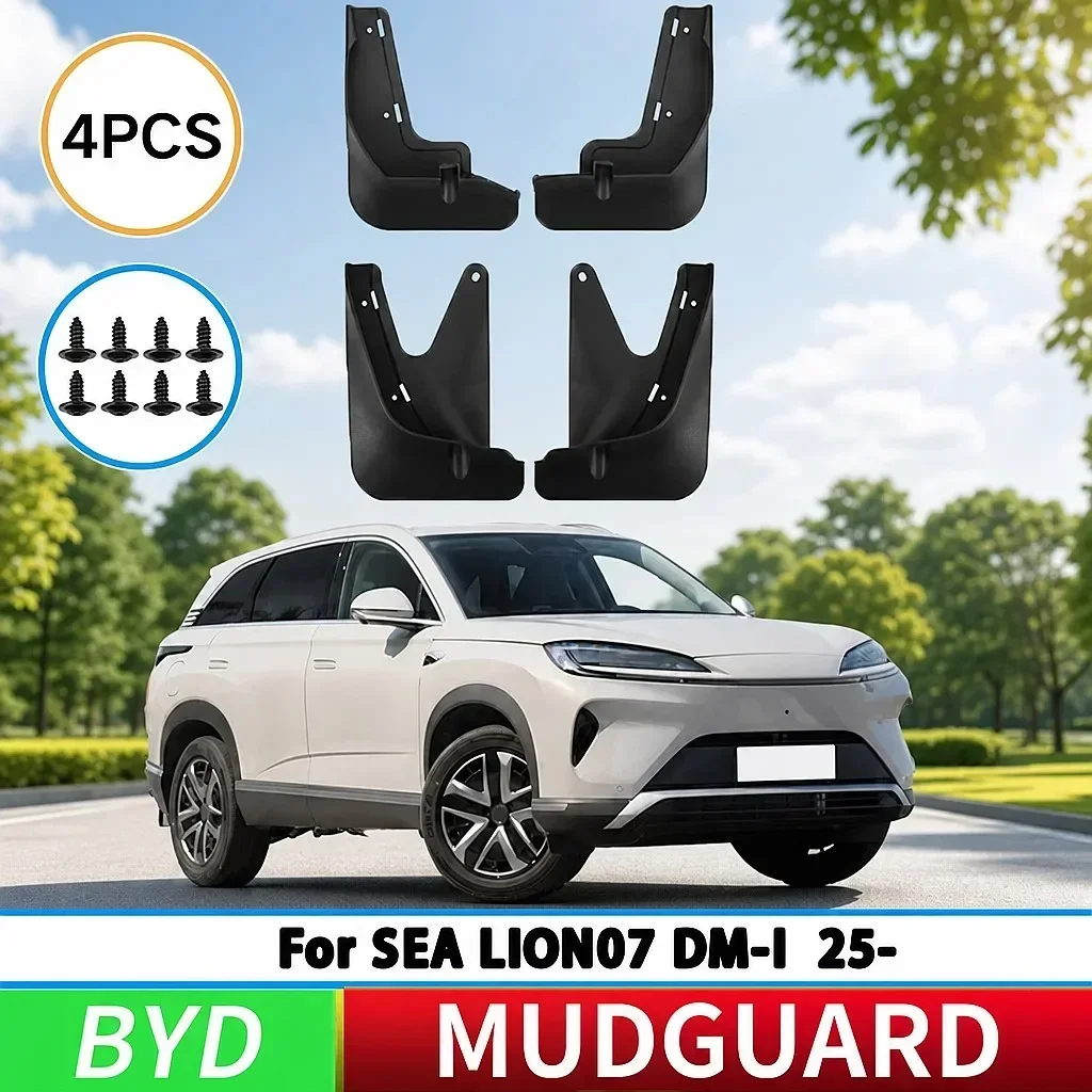

For BYD Sea Lion 07 DM-i 2025 Mudguards Front Rear Wheel Splash Guards Car Accessories