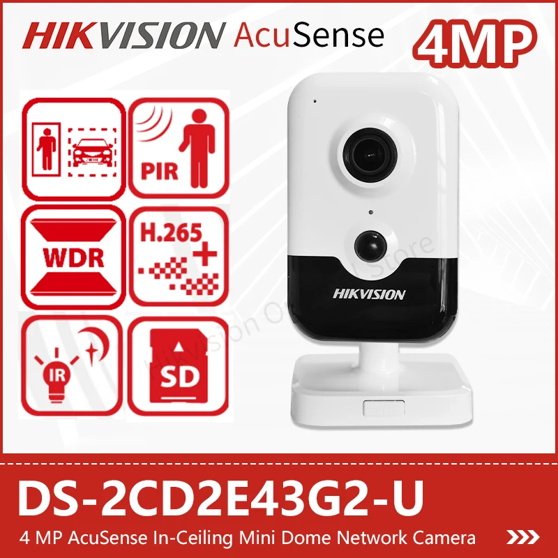 hikvision 4mp desktop cubo camera interna em dois sentidos conversa poe 2k casa webcam visao noturna h265 humano pir detectar cam ds2cd2443g2 i 01