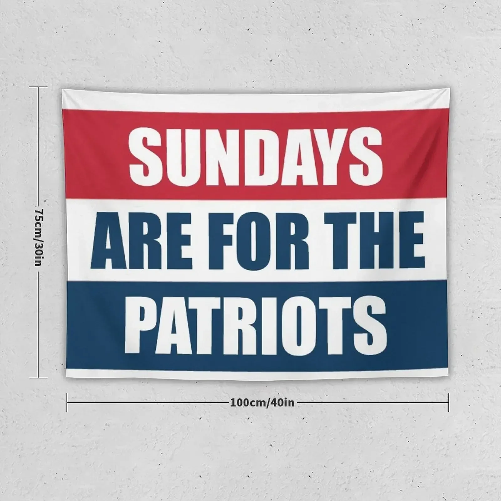 Sundays are for the Patriots Tapestry Wall Hanging Aesthetic Room Decoration Wallpaper Bedroom Tapestry