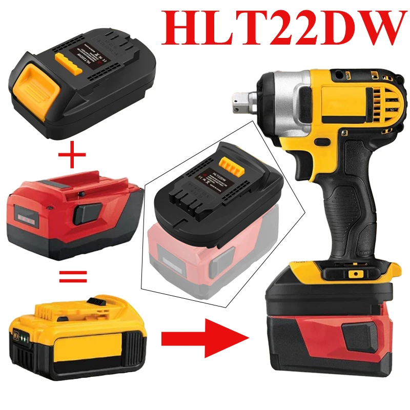 

Battery Adapter Converter HLT22DW Converts for Hilti 22V Lithium Battery To for DEWALT 20V Lithium Battery Wokr for DEWALT Tools