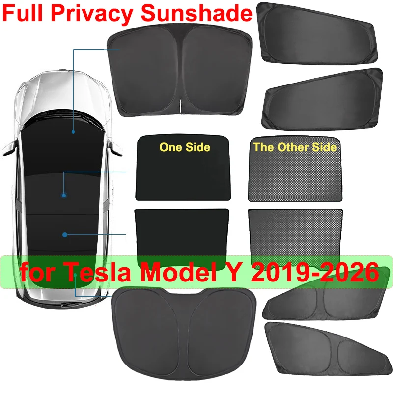 

Полная защита от солнца для Tesla Model Y Juniper 2026: Солнцезащитный козырек для стеклянной крыши, шторки на окна, УФ-защита для детей 2025