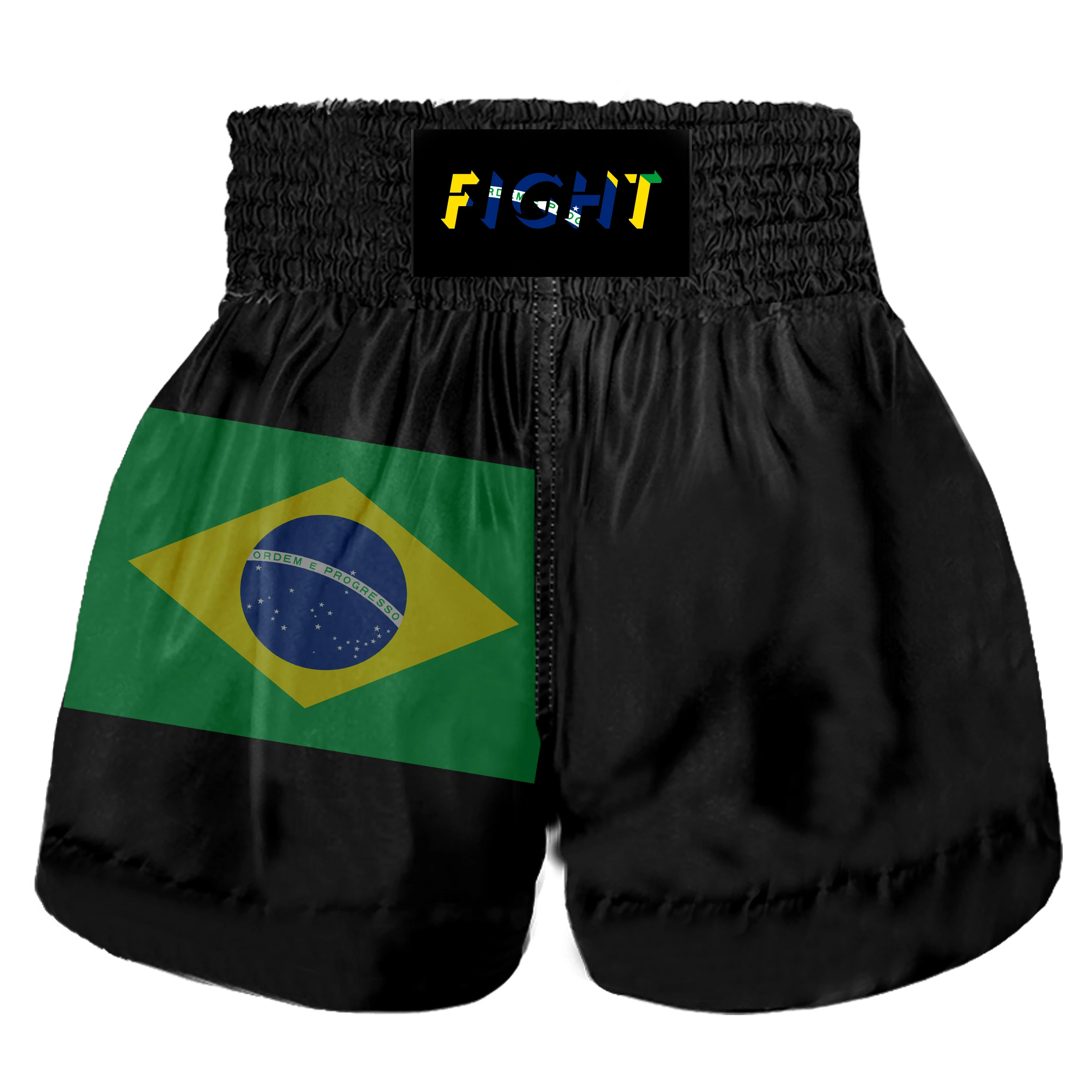 Men's and women's Muay Thai shorts Brazilian Jiu-jitsu Taekwondo boxing shorts custom flag mixed martial arts fitness shorts