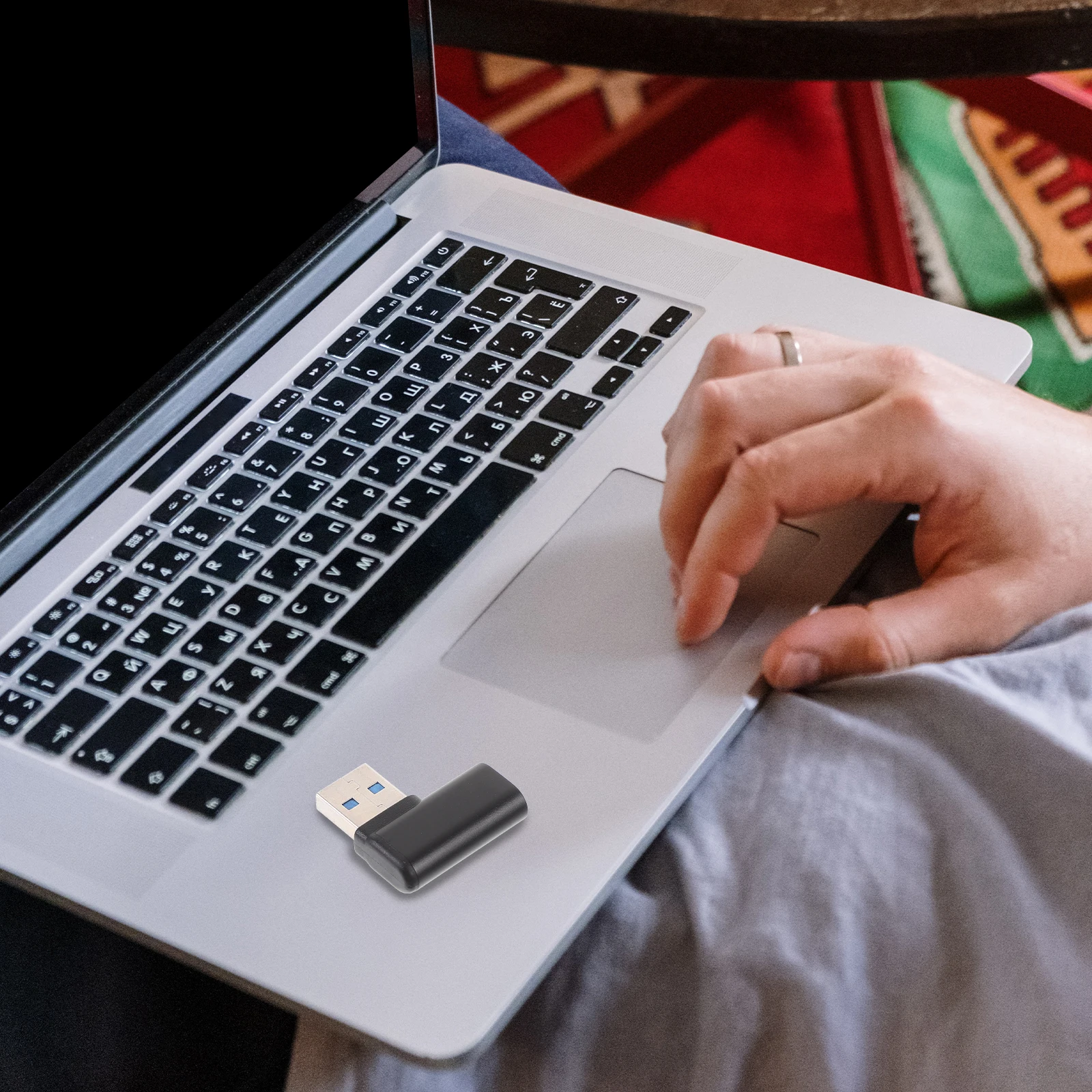 Adaptateur type-c vers USB 3.0, extension à Angle droit, transfert de données à grande vitesse, Compatible avec téléphone, tablette, ordinateur, 2 pièces