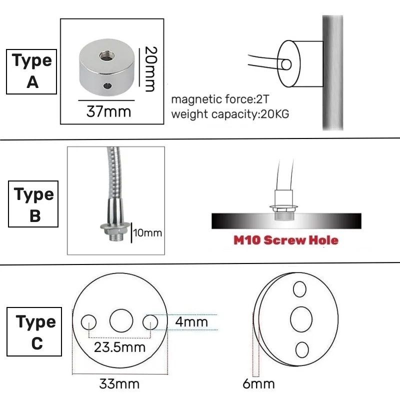 DC12V 24V LED Gooseneck Machine Tool Light 3W Industrial Hose Work Lamp Fixed Base Kitchen Bedside Garage Spotlights With Switch