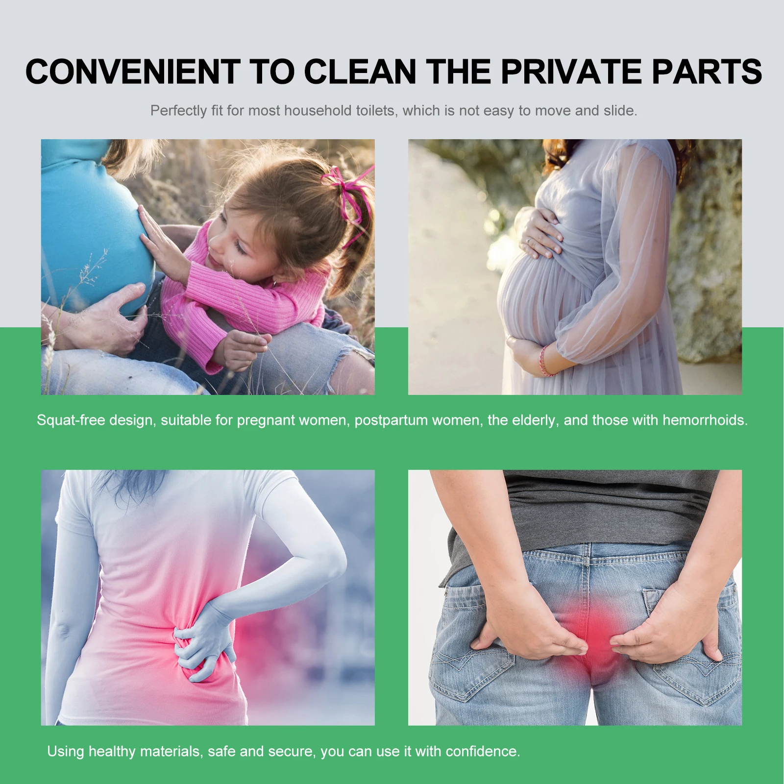 

Squat Free Basin Safe Materials Pregnant Women Elderly Most Toilets Wall Hanging Design Gift Bidet