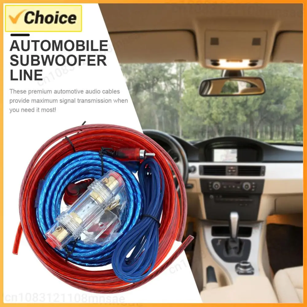 1500W Audio Speakers Wiring Kit 8GA Car Subwoofer Cable 18GA Subwoofer Speaker Line for Car Modification for Auto Vehicle Parts