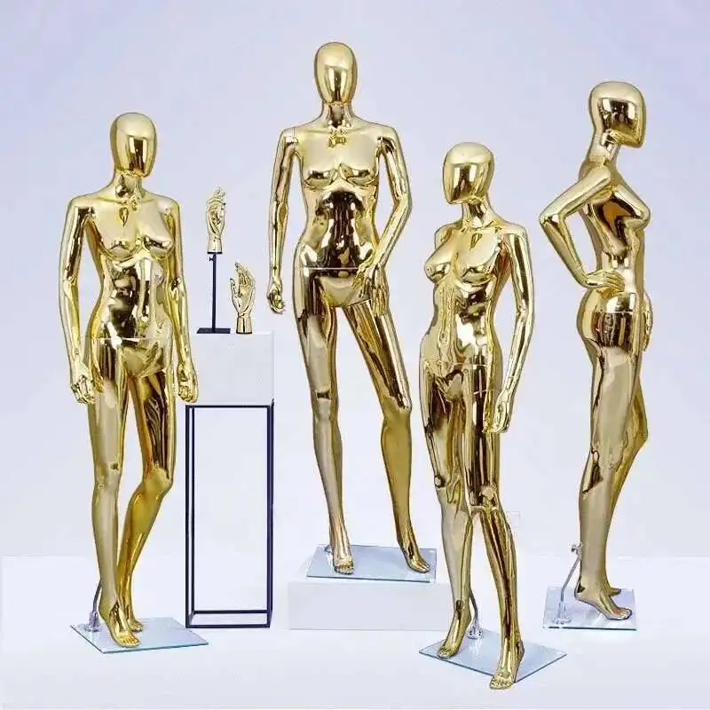 

for Modern Gold Mannequins Mannequins for Women's Simple Clothing Stylish Plastic Adult Full Body Mannequins Clothing Stores