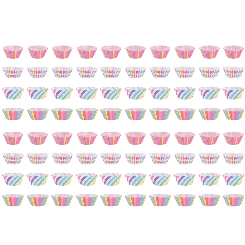 ELEG-Cupcake Baking Paper Cups Muffin Cupcake Liners Colorful Rainbow Combo Disposable Baking Cups Set Standard Size,Pack Of 400