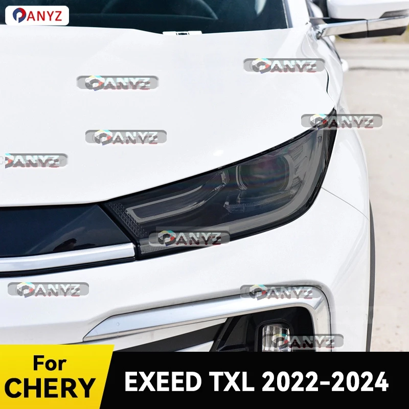 For CHERY EXEED TXL 2022-2024 Car Headlight Protective Cover Film Front Light TPU Anti-scratch Headlamp Tint Sticker