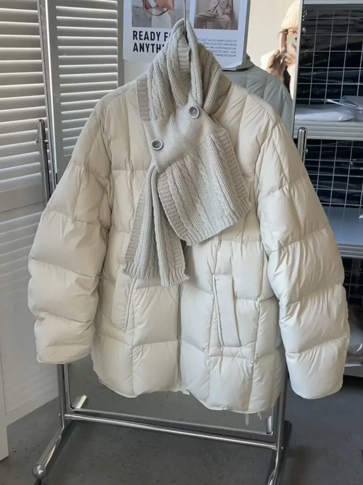 

Korean Sle Versatile Simple Cotton Jaet Women's Winter New Faion High-End Puff Warm Cotton Coat Cotton Clothes