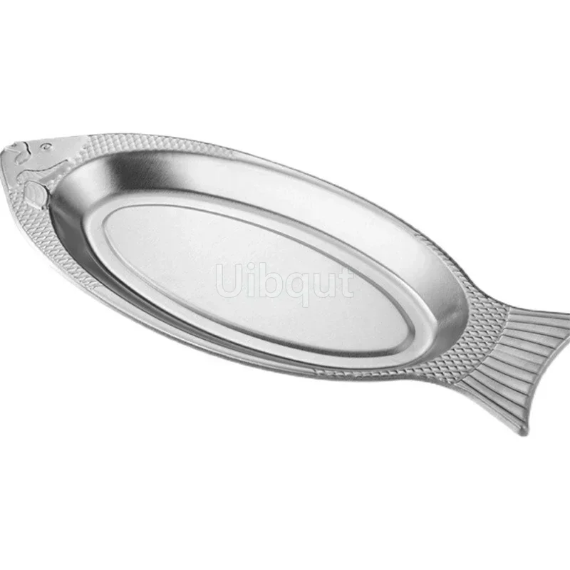 Plate Plates Barbecue Tray Korean Style Steel Stainless Plates Dishes Loza Dish Steamed Shaped Fish Plate Creative Egg