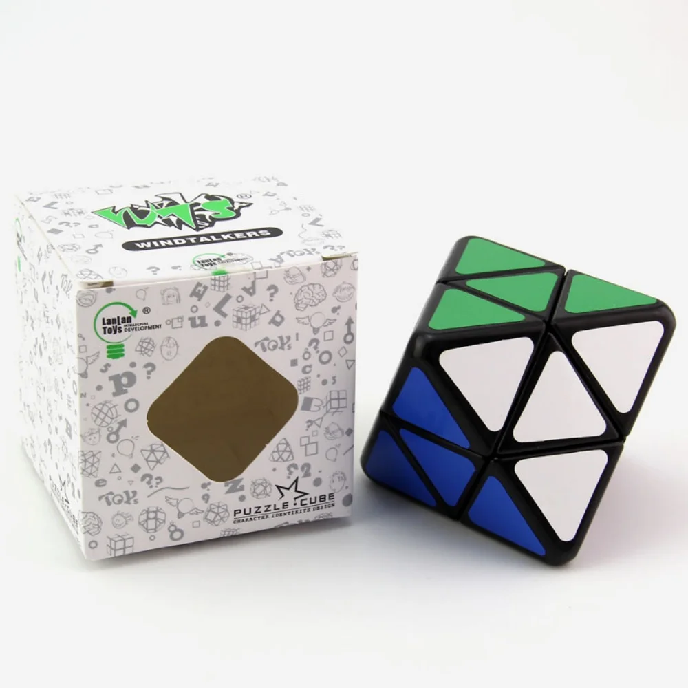 LanLan 4 Axis Octahedron Professional Speed Magic Cube Speed Puzzle Toys