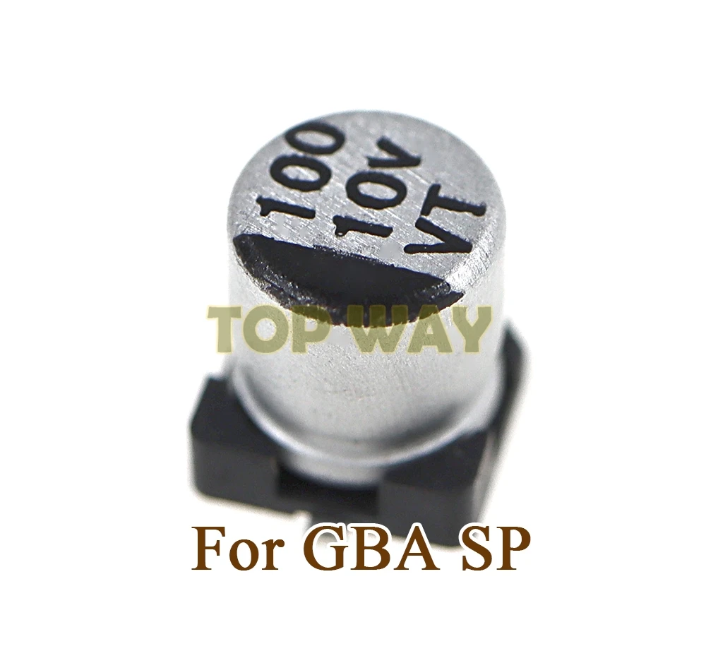 100PCS For GBA SP Mainboard Capacitor Replacement Parts For Gameboy Advance SP Controller Plastic Metal