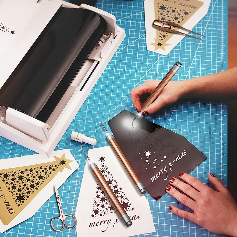 12PCS Weed Control Tool Set Weed Control Tool Aluminum Alloy Set LED Tweezer Pin Hook (Color Random)