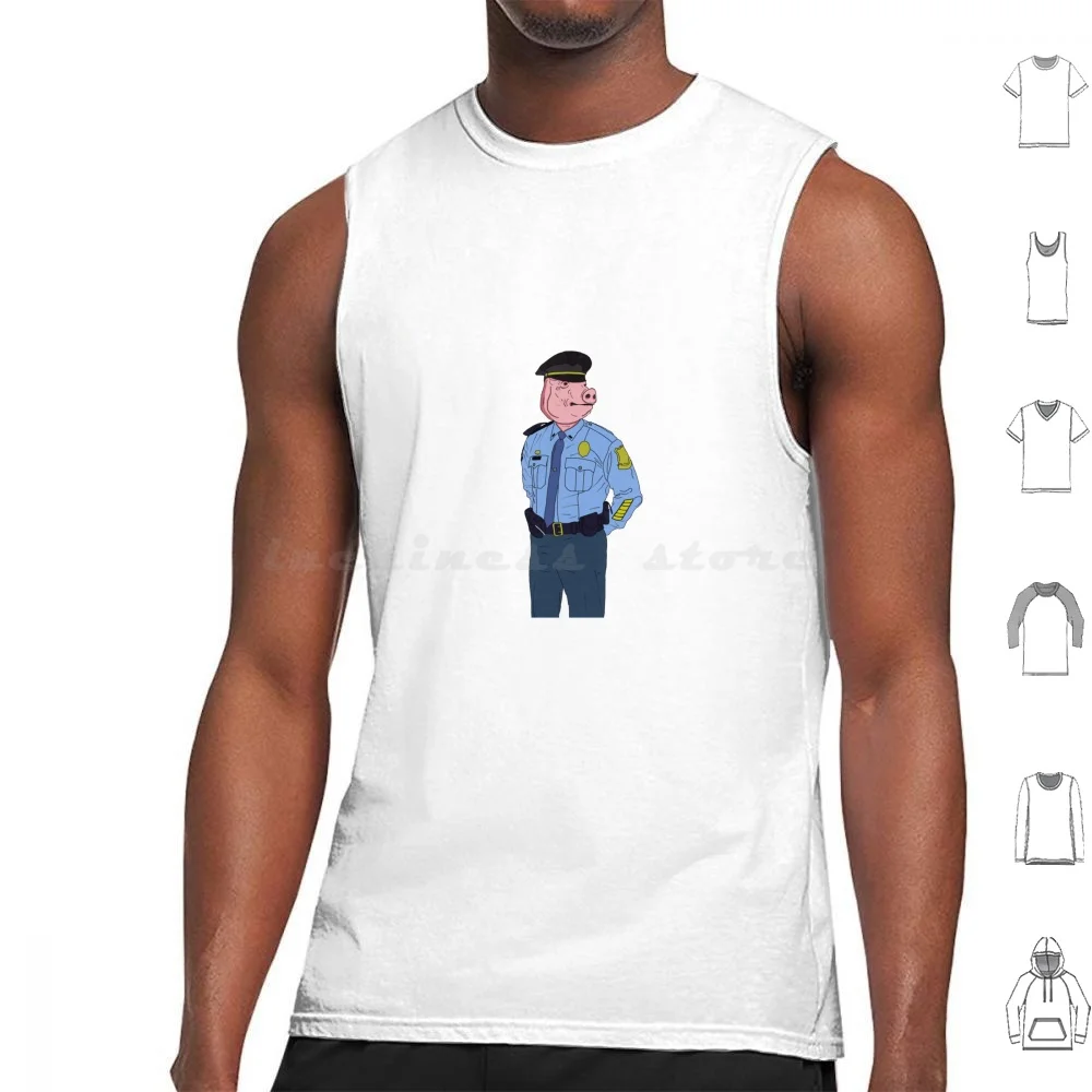 Cop Pig Tank Tops Vest Sleeveless Acab 1312 Leftist Socialist Politics Black Lives Matter Climate Change All Cops Are
