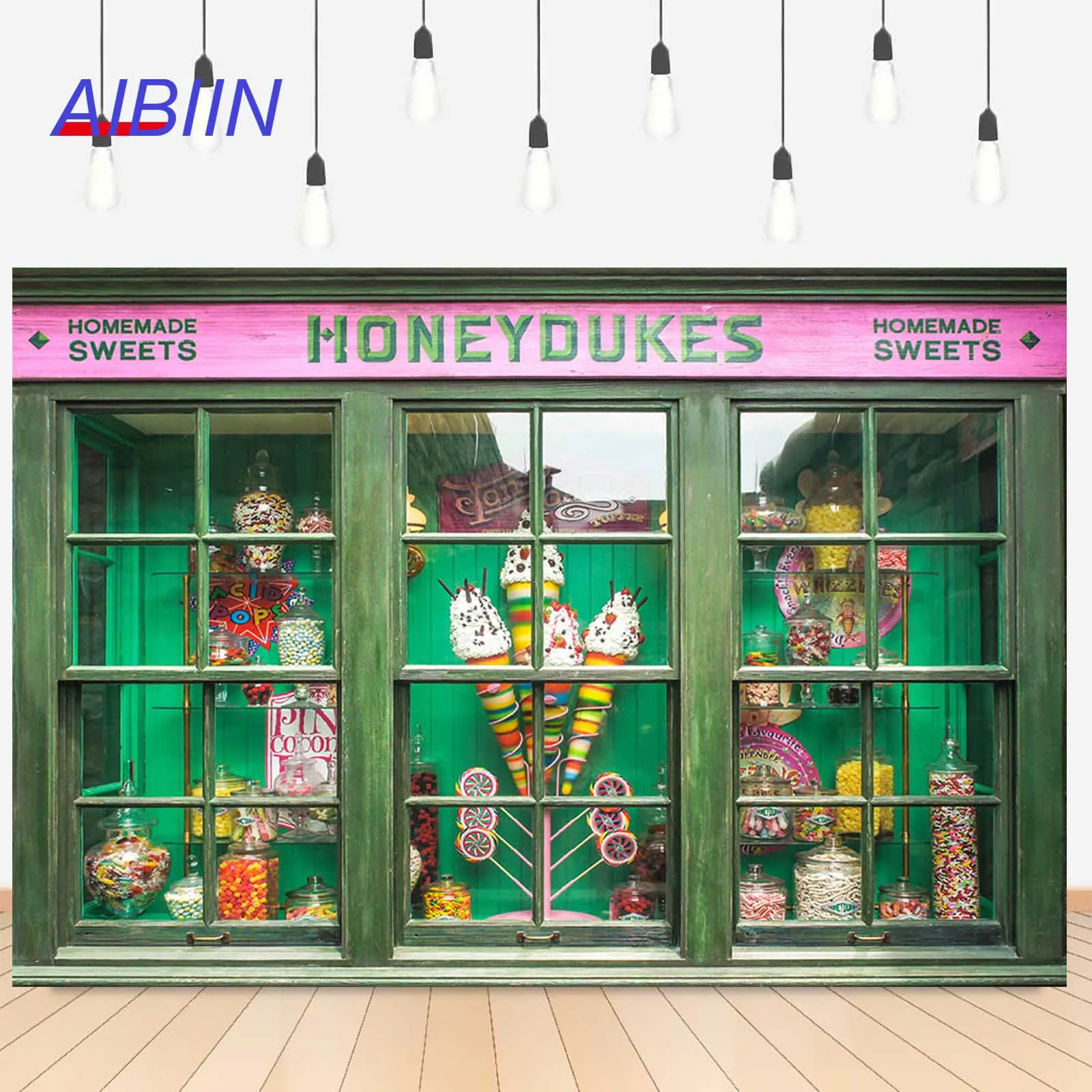 

Honeydukes Candy Bar Фотография Фон Зеленый Деревянные Окна Сладкий Магазин Фон Вечеринка Декор Детский Портрет Фотостудия
