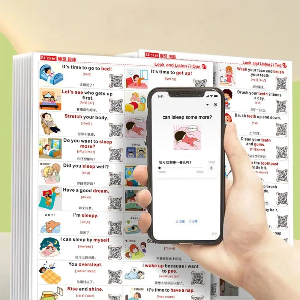 Life Scene Stickers Spoken English Stickers Labeling Stickers Enlightening English Words Sentences Sticker Adhensive