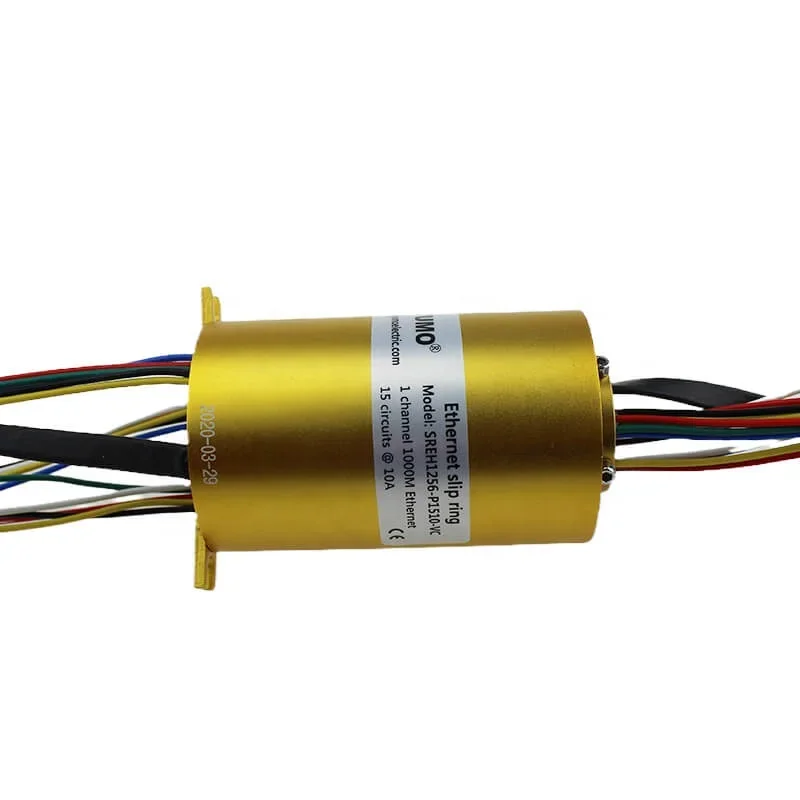 

24 circiuits 1 channel 1000M Ethernet slip ring electrical rotary joint hole 12.7mm rotating Slip Ring