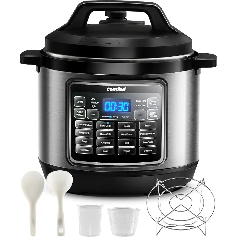 COMFEE’ 16 in 1 Electric Pressure Cooker Instant Multi Cooker Olla de Presion Non-Stick Pot Yogurt Maker Rice Cooker Slow