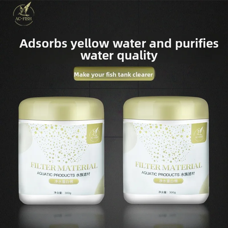 

AC-Fish Protein Fiber Water Purifier for Aquariums-Anti-Yellowing Adsorption-Activated Carbon Alternative for Odor&Waste Removal