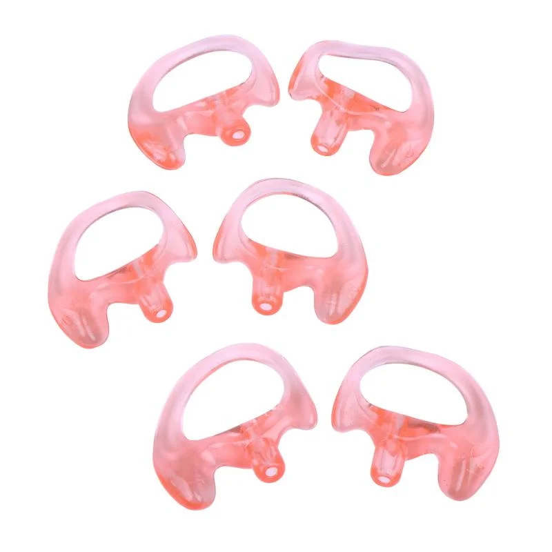 2Pcs Ear Molds Soft 2-Way Radio Earmold Replacing Earpiece Insert For Acoustic Coil Tube Audio Kits Headphone Accessories