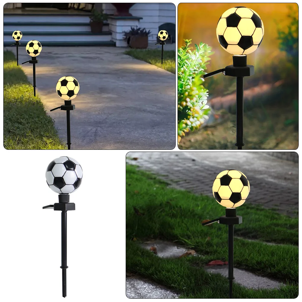 

Solar Football Lawn Lights Cute Night Decorative Outdoor Garden Stakes Yard nament LED Plastic Solar Garden Stake Lights