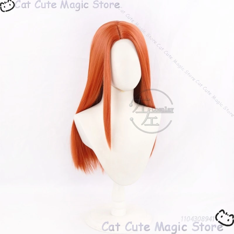 Samantha Eve Wilkins Atom Eve Anime Invinciblee Cosplay Costume 60cm long orange hair Woman Cos Wig Prop Halloween Party Outfit - view 4