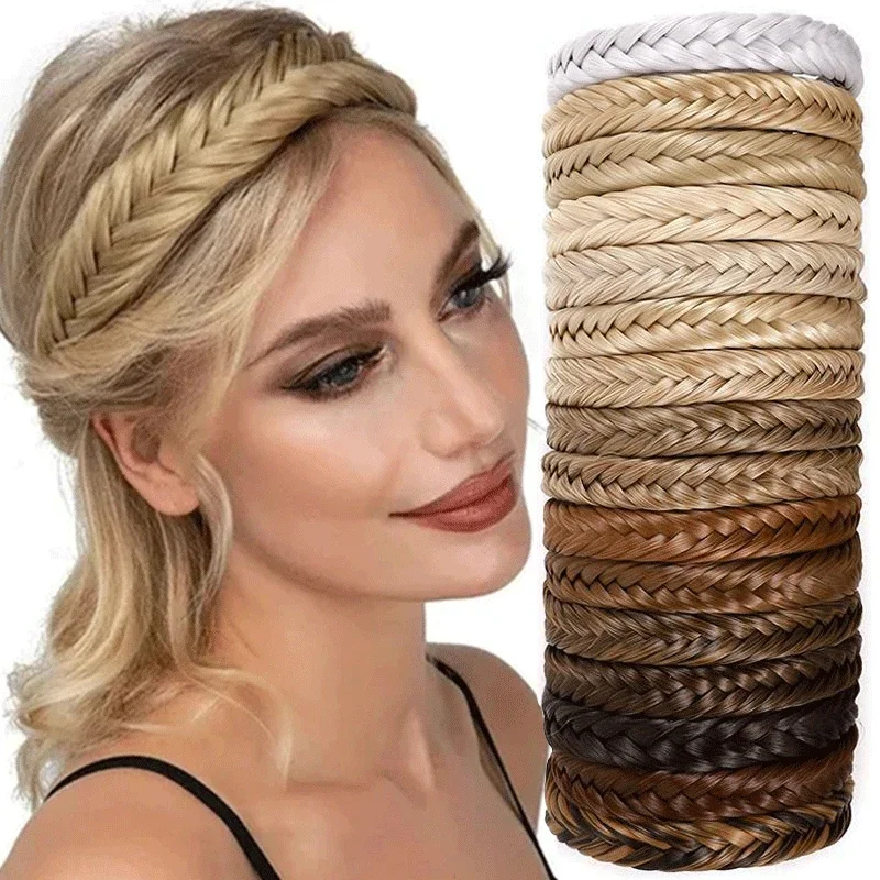 Bandeau de cheveux tressé en arête de poisson pour femme, perruque paresseuse, tresse torsadée, bandeau de sauna, épingle à cheveux, coiffure bohème, non ald, patients, accessoires pour cheveux, mode