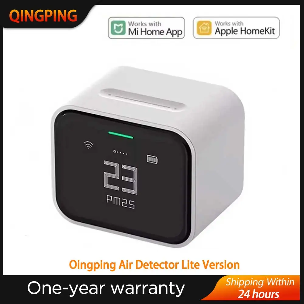 Qingping Air Detector Lite CO2 PM2.5 PM10 Temperature Humidity Monitor Touch Screen Work With Mihome APP Apple HomeKit