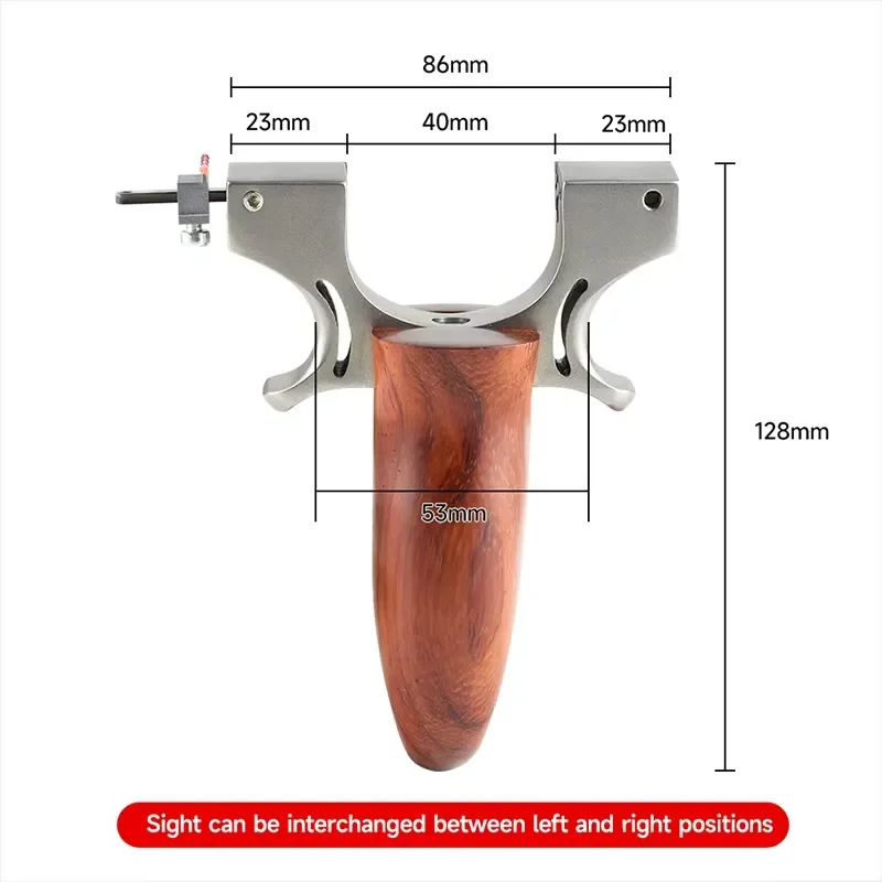 304 Stainless Steel Hunting Slingshot for Outdoor Sports Competition 128x86mm 250g