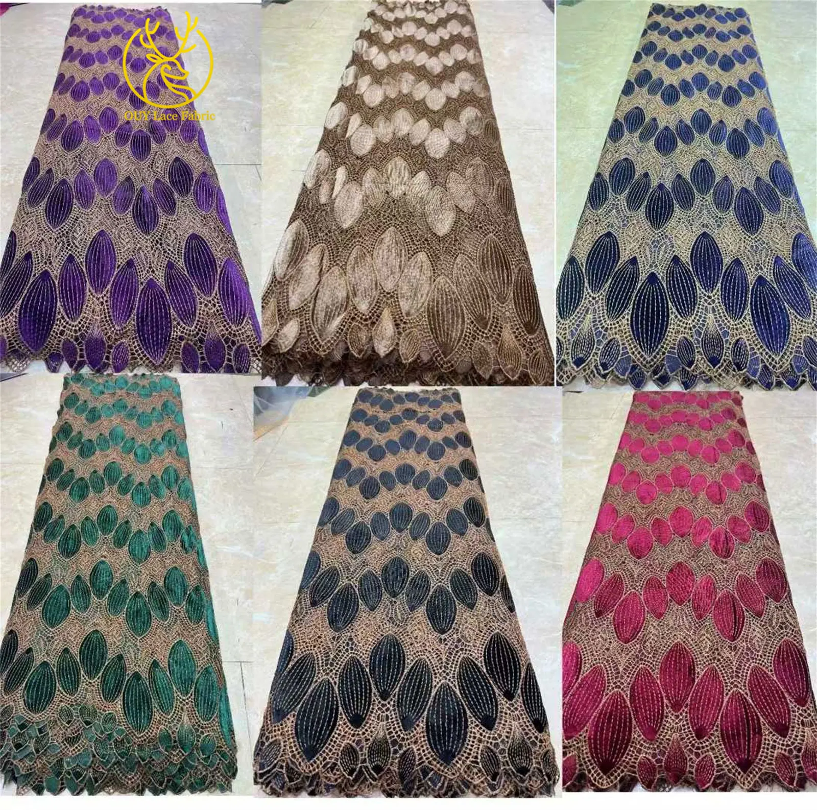2025年最新モデル、売れ筋商品！上質なソフト刺繍ベルベットレース生地、パーティーやイブニングドレスに最適。