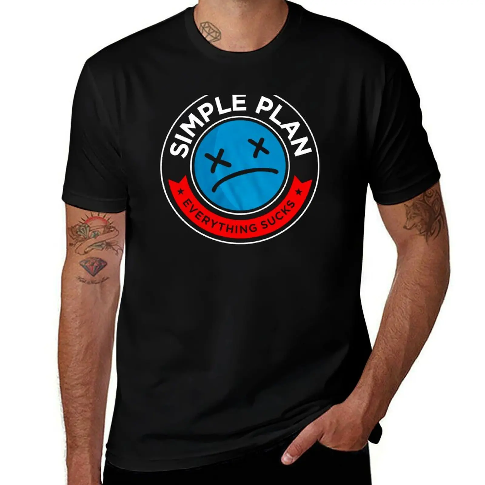 Simple-Plan- T-Shirt Anti-Wrinkle Short Sleeve T-Shirt