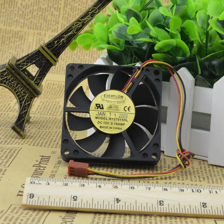 E-COOLER R127015DL 12V 0.10A 7 CENTIMETRI 7015 3 FILI CPU VENTOLA DI RAFFREDDAMENTO