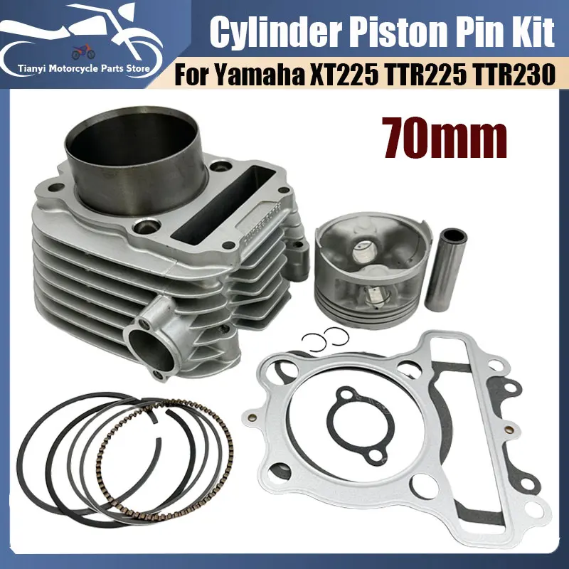 

Motorcycle Cylinder Piston Pin Kit For Yamaha TTR225 XT225 TTR230 1992-2016 70mm MD-1037YM15301-3 Engine Parts Replacement