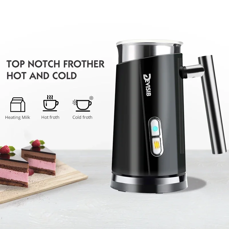 DEVSIB 3-in-1 Electric Milk Frother 300ml Automatic Warm & Cold Foam Maker for Coffee Latte Cappuccino Macchiato Hot Chocolate image 2