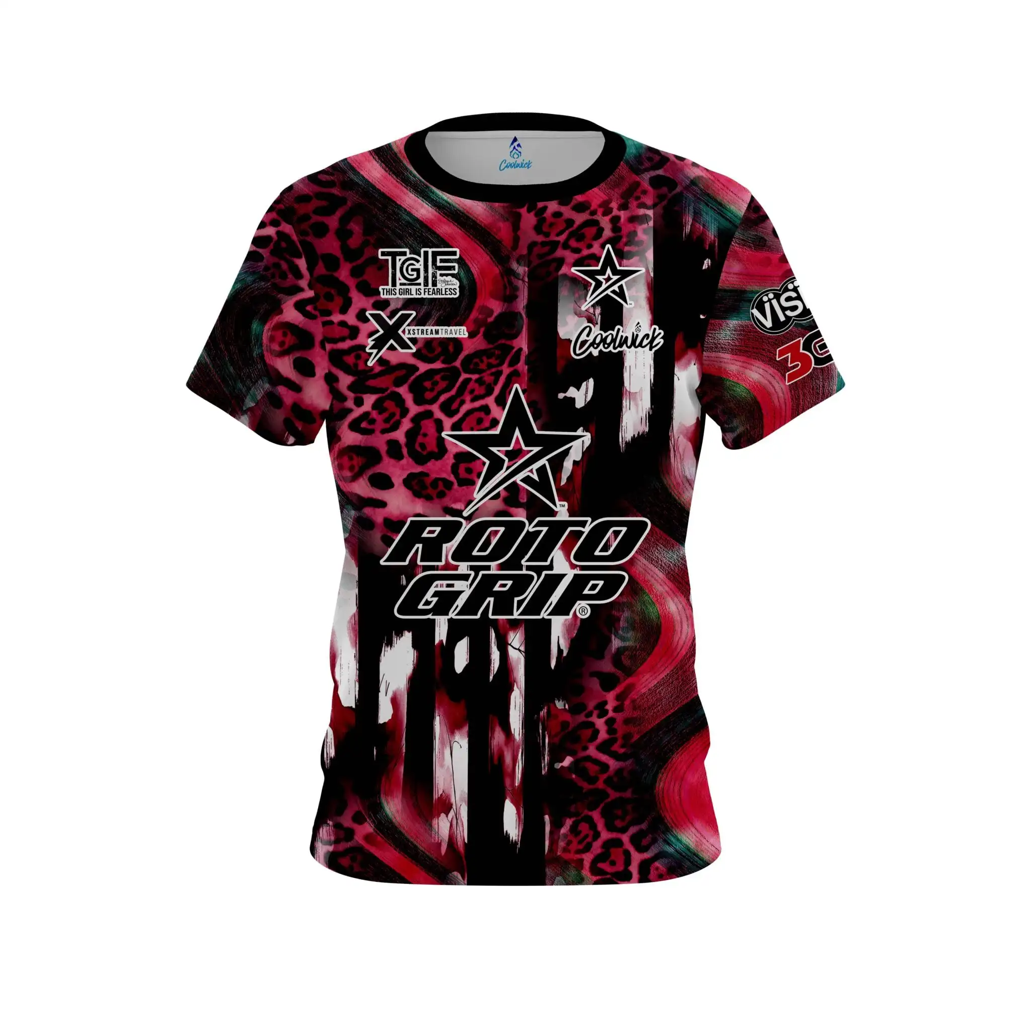New Roto Grip Gradient Star Bowling Sports Jersey Short Sleeve Performance Casual Men Women Street-wear Tops Family Kids Tees