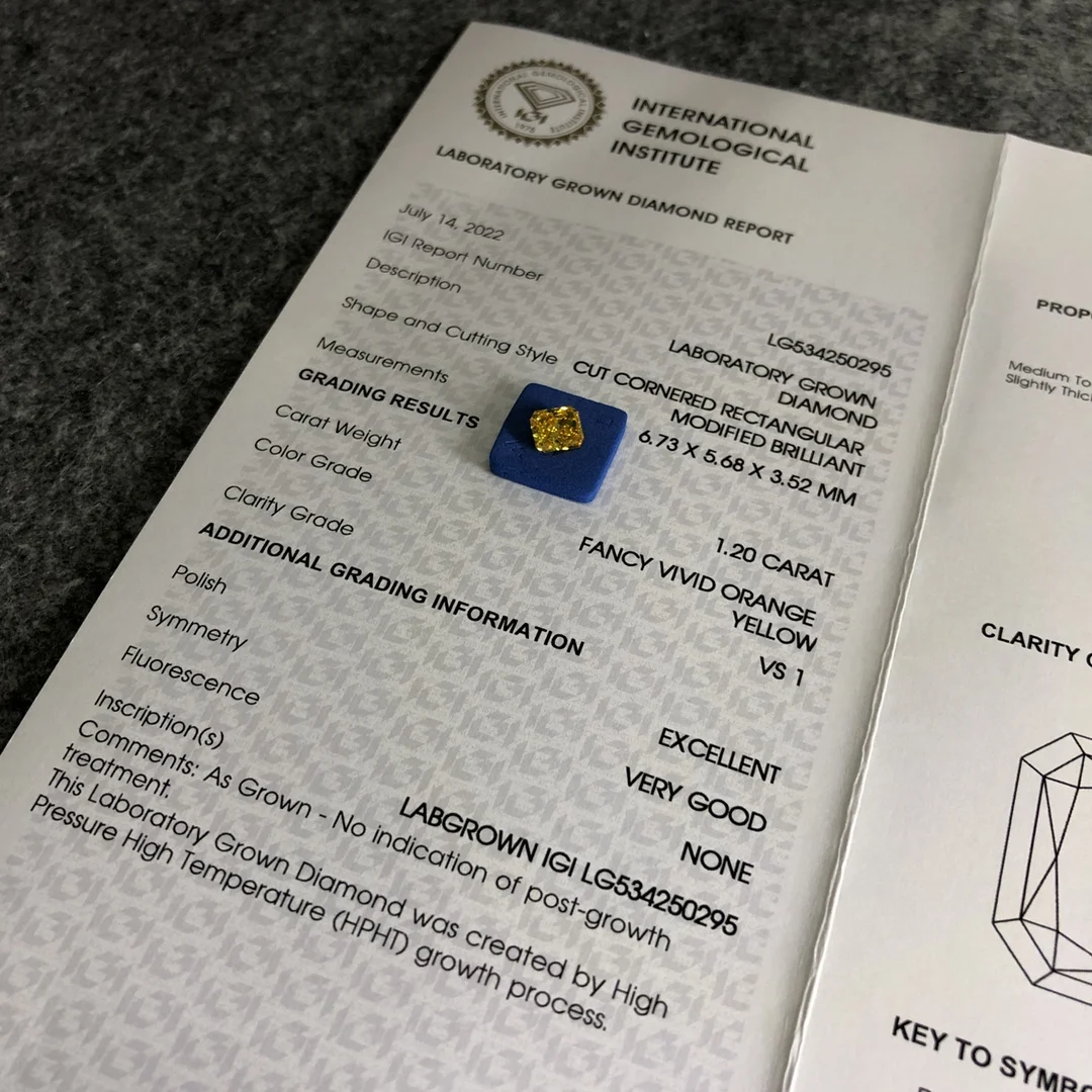 Messi Jewelry Fancy Colored Diamonds CVD HPHT Yellow Lab Grown Diamond Wholesale